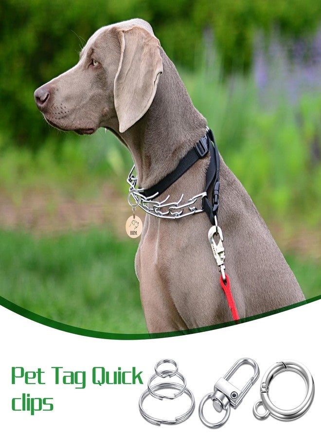 Sibba 20Pcs Dog Tag Clips Quick Clips Rings Tag Holder for Collar Id Tags Charms Pet Dog Cat, Attachment Clip for Pets, Silver - Image 4